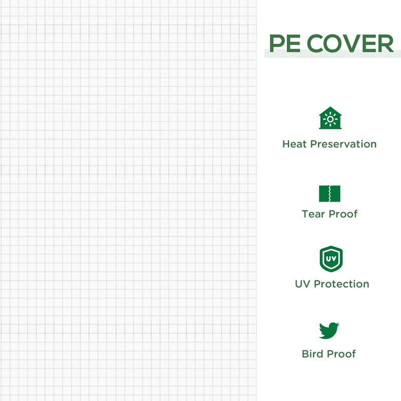 6' x 3' x 3' Portable Mini Greenhouse Outdoor Garden with Large Zipper Doors and Water/UV PE Cover