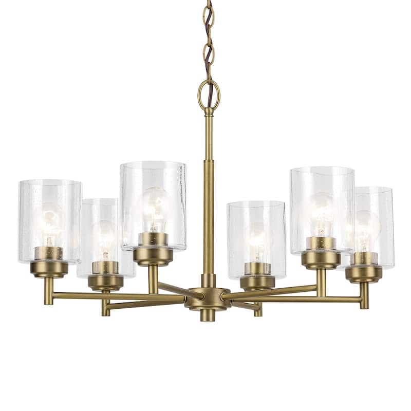 Kichler Lighting Winslow 26 in. 6-Light Natural Brass Chandelier - 26 in