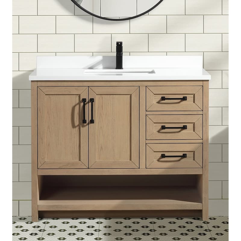 Ari Bath Venice 42" Bathroom Vanity Oak Gray Finish