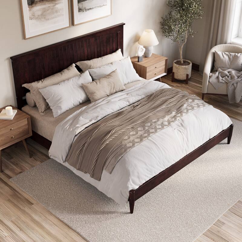 Naples Solid Wood Low Profile Platform Bed