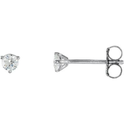 14K White Gold 1/5 CTW Diamond Stud Earrings