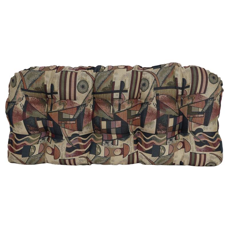42-inch by 19-inch Rounded Back Tapestry Loveseat Cushion (Multiple Patterns) - 42 x 19
