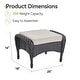 preview thumbnail 16 of 34, Outdoor Patio Ottoman with Seat Cushion