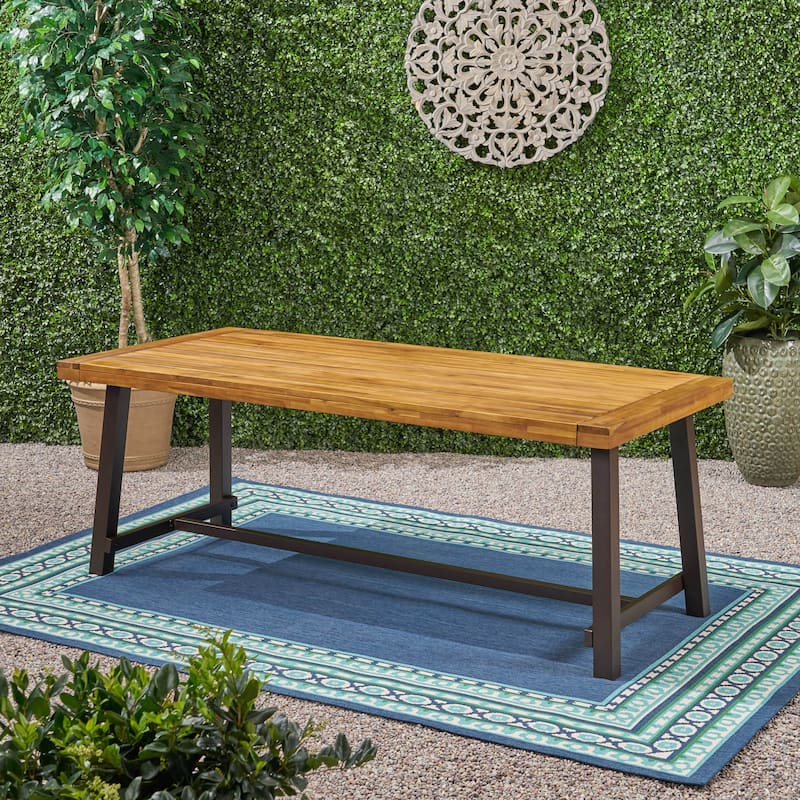 Carlisle Outdoor Wooden Dining Table by Christopher Knight Home - 79.00" L x 36.00" W x 30.00" H