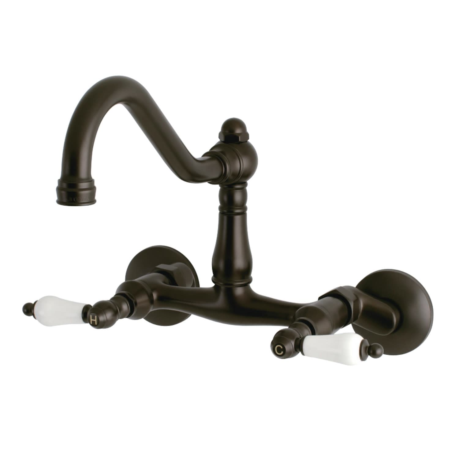 Kingston Brass Vintage 1.8 GPM Wall Mounted Bridge Kitchen Faucet