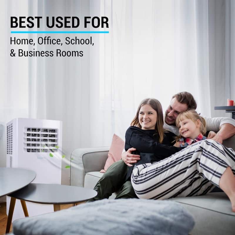 SereneLife SLPAC105W 300Sqft 10000 BTU Portable Air Conditioner w/Remote - 57.5