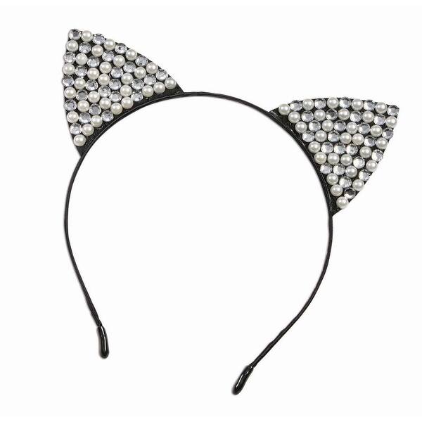 Shop Midnight Menagerie Silver Sequined Cat Ears Adult Costume