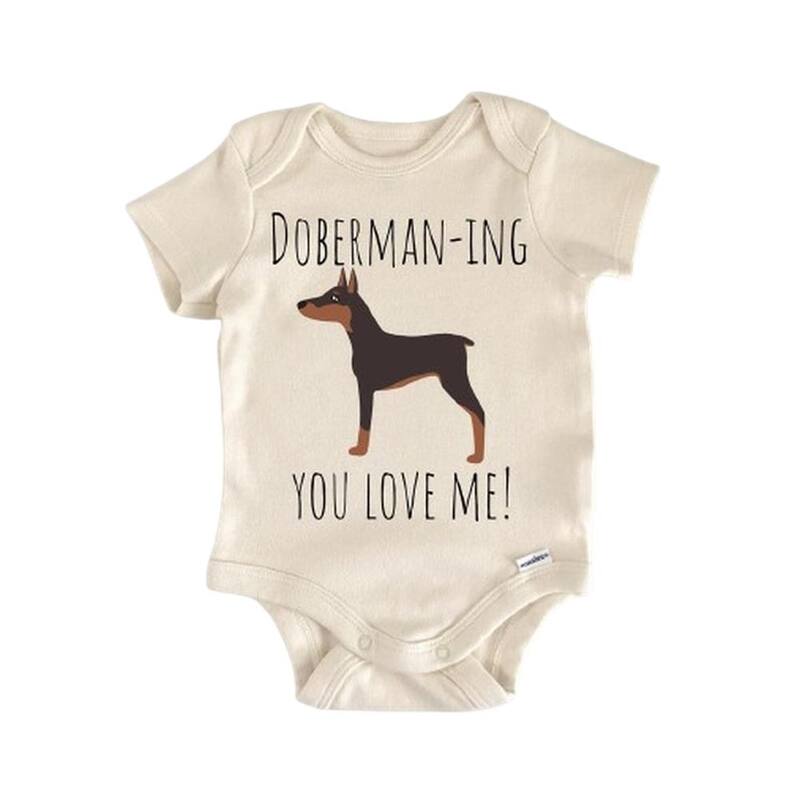Doberman Pinscher Dog - Baby Boy Girl Clothes Infant Bodysuit Funny Cute Newborn