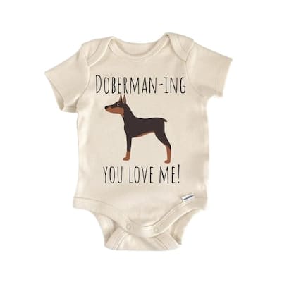 Doberman Pinscher Dog - Baby Boy Girl Clothes Infant Bodysuit Funny Cute Newborn