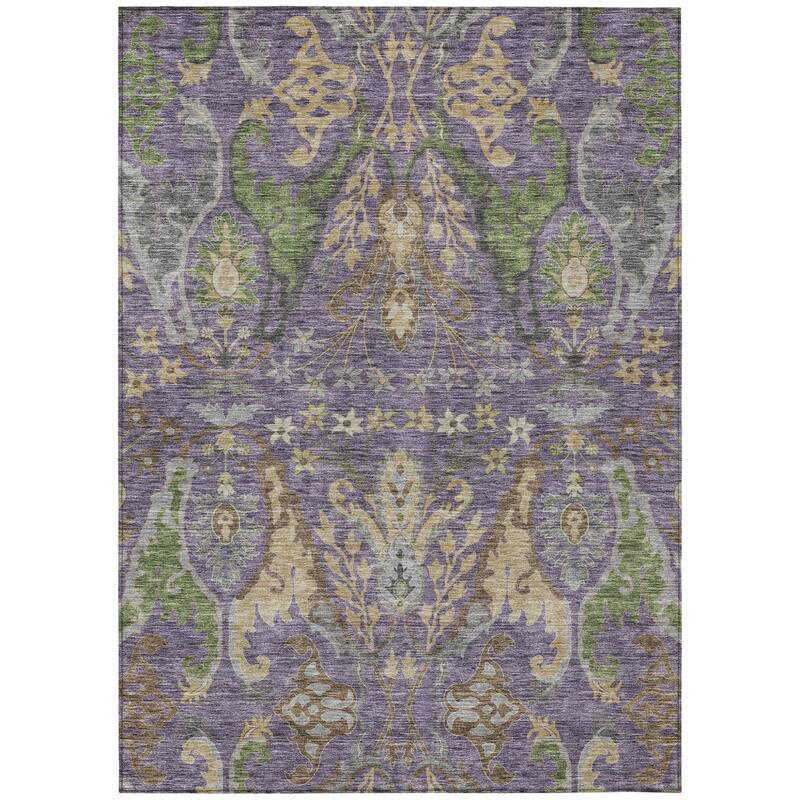 HomeRoots Floral Transitional Rectangle Outdoor Rug