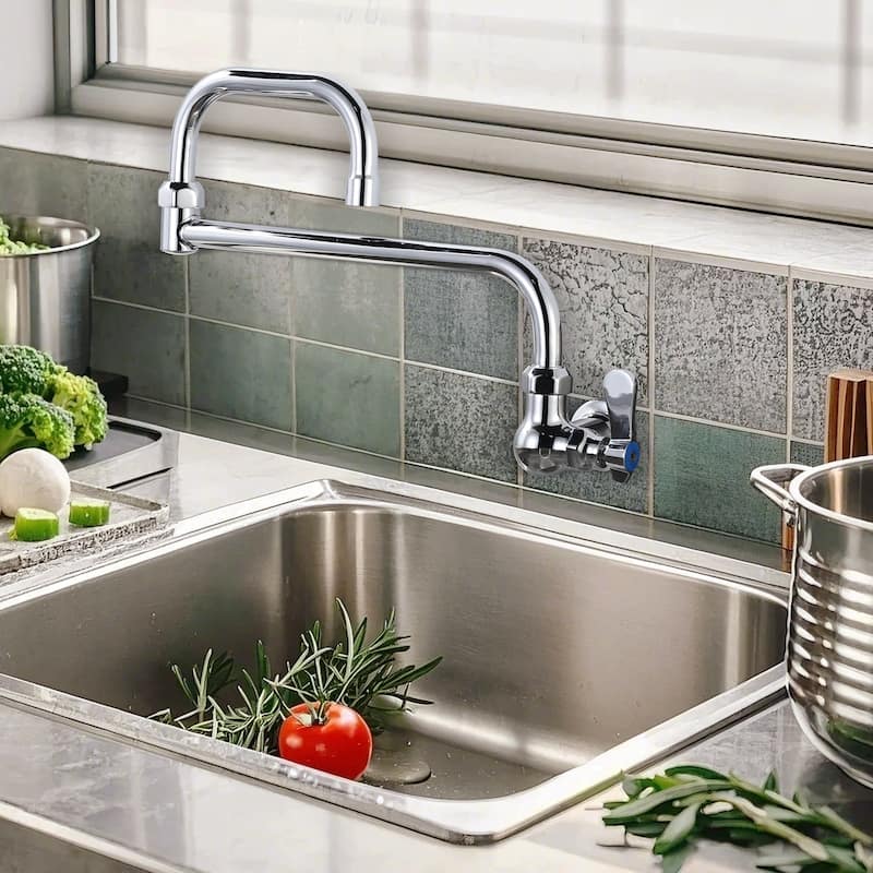 WOWOW Single Handle Wall Mounted Standard Kitchen Filler Faucet