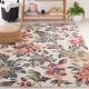 preview thumbnail 5 of 62, SAFAVIEH Handmade Blossom Ragnhild French Country Floral Wool Rug 3' x 5' - Ivory/Plum