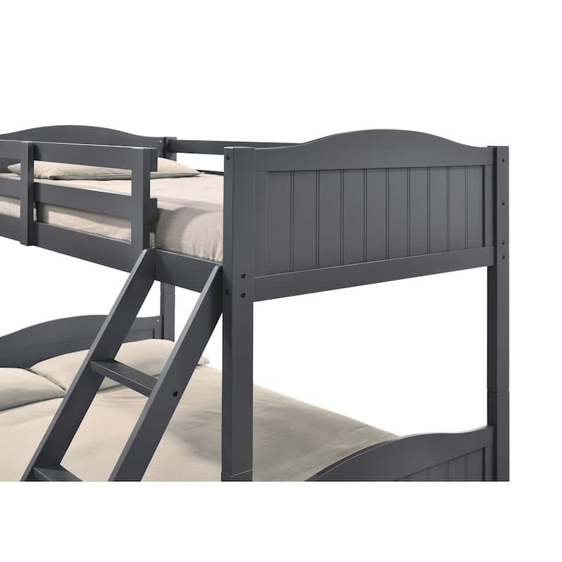 Arlo Transitional Wood Frame Bunk Bed with Ladder