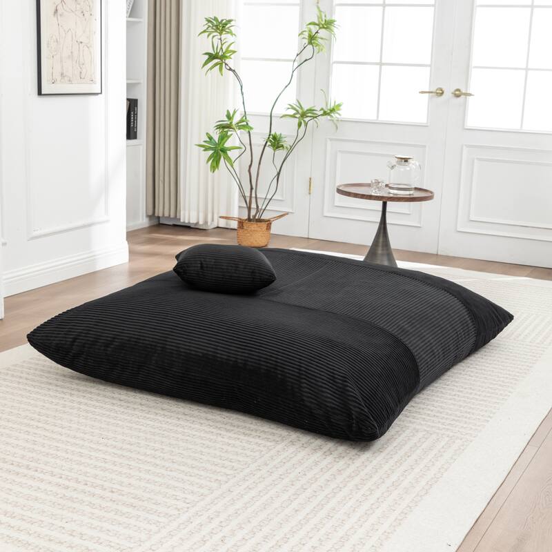 Extra Large Floor Bean Bag Chair - Lazy Lounger for Adults & Kids in Living Rooms & Balconies