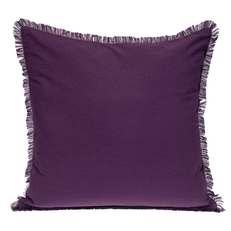 Striped Square Throw Pillow - 24" - Purple and Beige