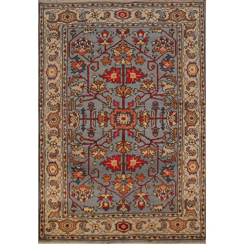 Oushak Oriental Accent Rug Handmade Wool Carpet - 4'0"x 6'0"