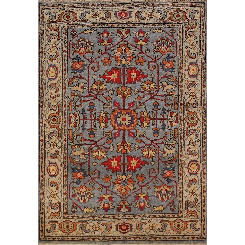 Oushak Oriental Accent Rug Handmade Wool Carpet - 4'0"x 6'0"