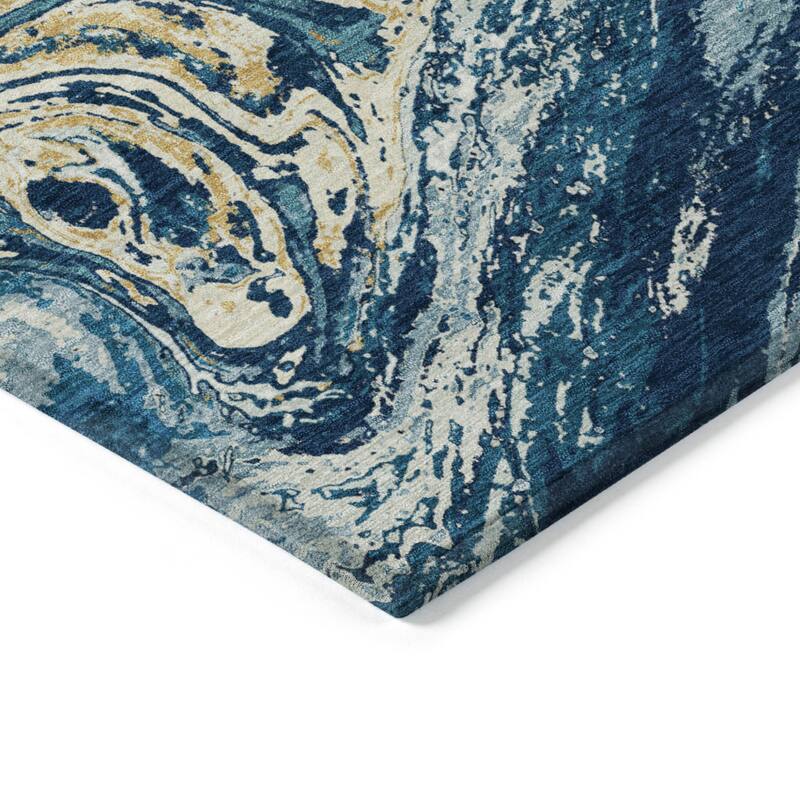 HomeRoots Abstract Transitional Rectangle Outdoor Rug