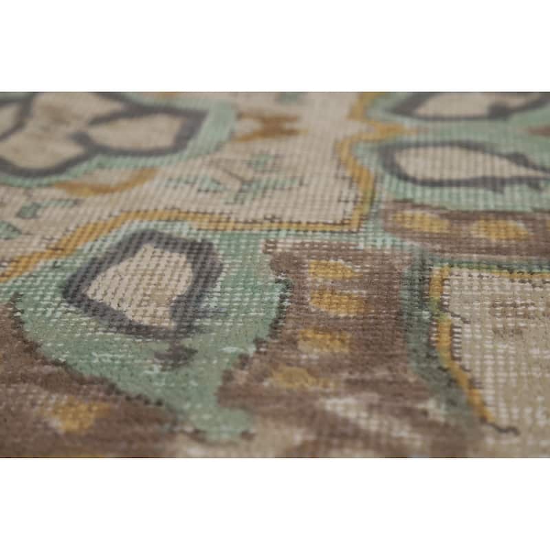 Blue Tabriz Persian Vintage Area Rug Handmade Bedroom Wool Carpet - 8'1" x 11'4"