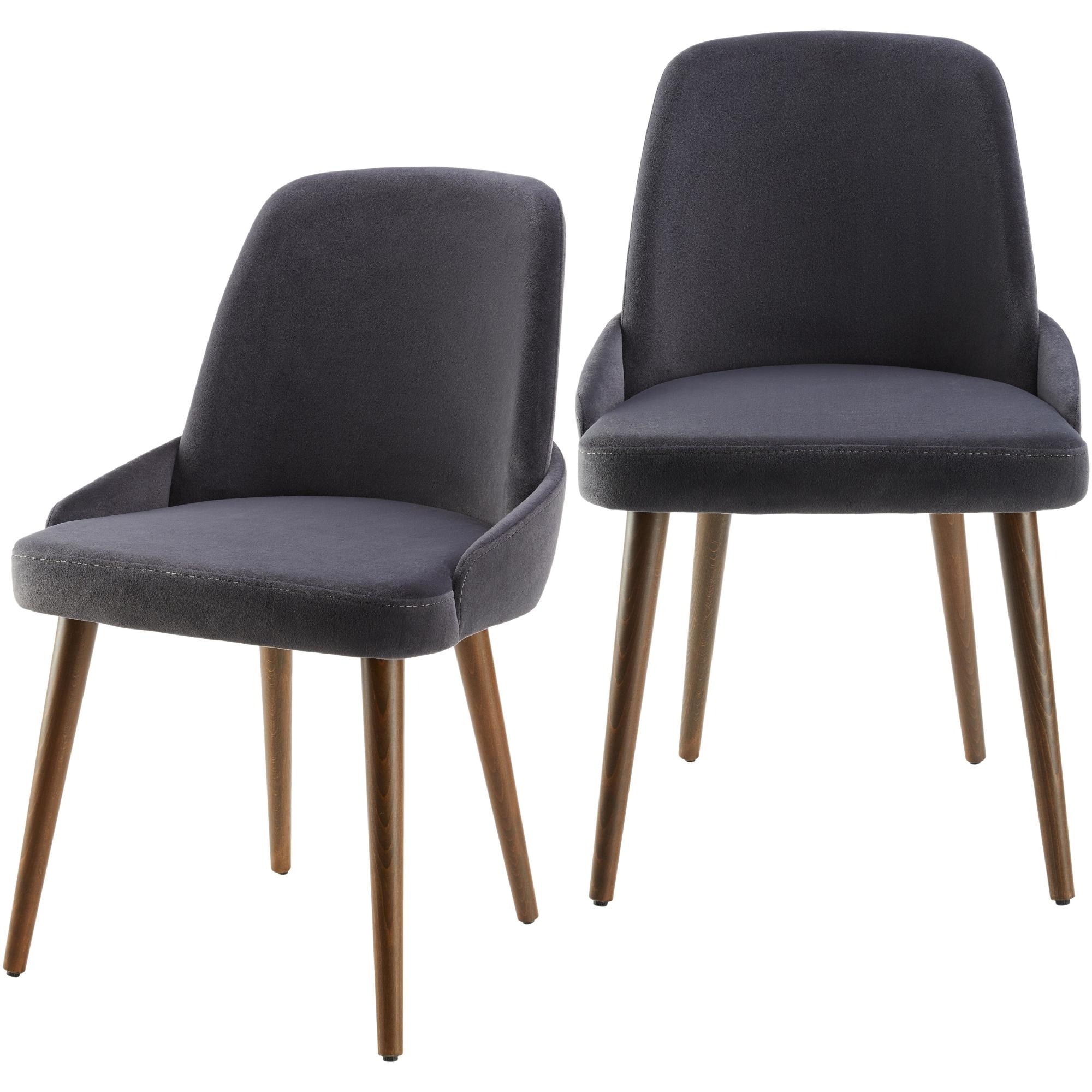 Black suede dining cheap chairs