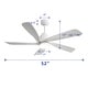 preview thumbnail 34 of 48, 52 Inch Lowe Profile Ceiling Fan with Light,3 CCT LED,Remote Control-Farmhouse, Modern, Contemporary - 52 inches
