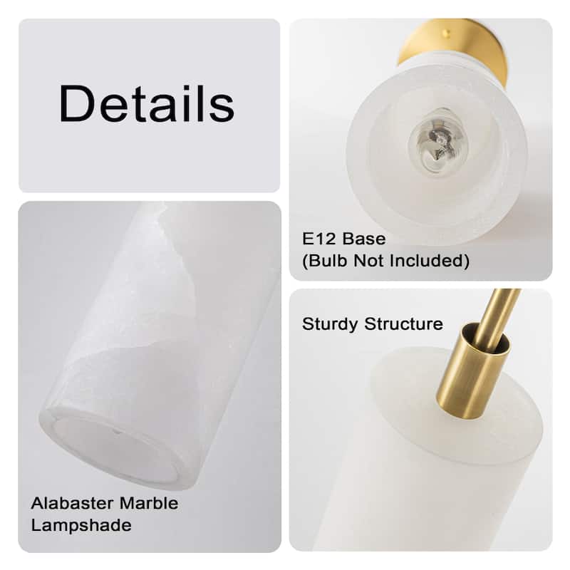 FTL Alabaster Pendant Lights Kitchen Island Gold Marble Hanging Light