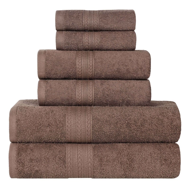 Eco-Friendly Sustainable Cotton 6-Piece Bathroom Towel Set