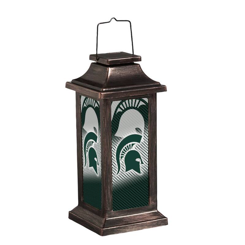 Michigan State University 10 in. Indoor/Outdoor Solar LED Garden Lantern
