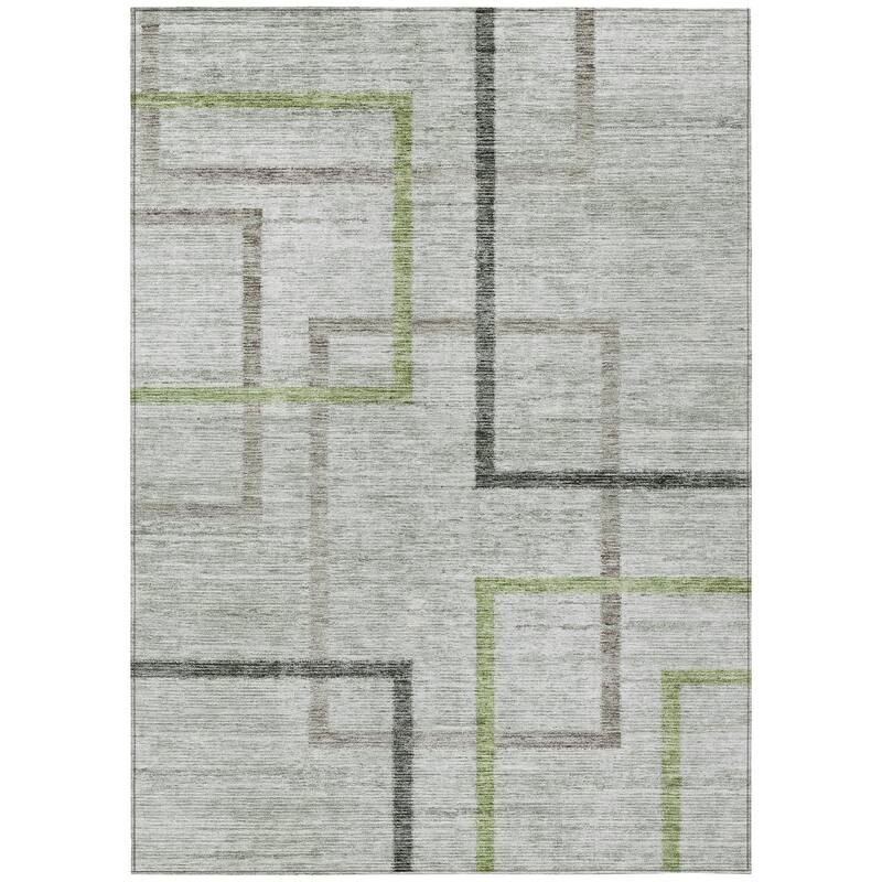 Machine Washable Indoor/ Outdoor Chantille Contemporary Geo Rug