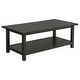 preview thumbnail 3 of 19, Payne Wood Coffee Table with Shelf - 47.25'' x 24.00'' x 18.25'' Distressed Java