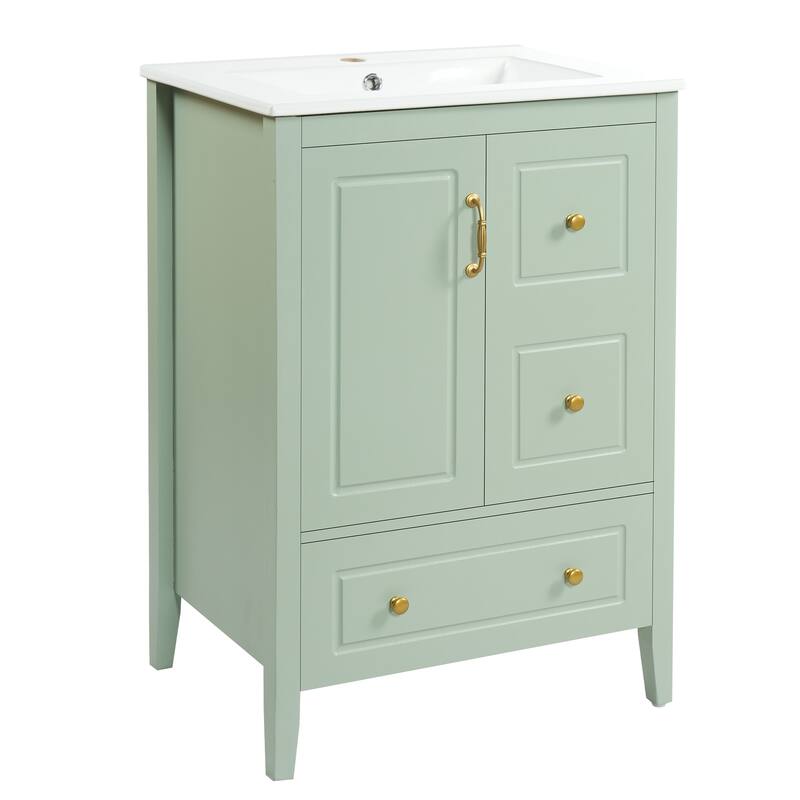 Christopher Knight Home - Luxford 24" Bathroom Vanity with Sink with 3 Soft-closing Drawers