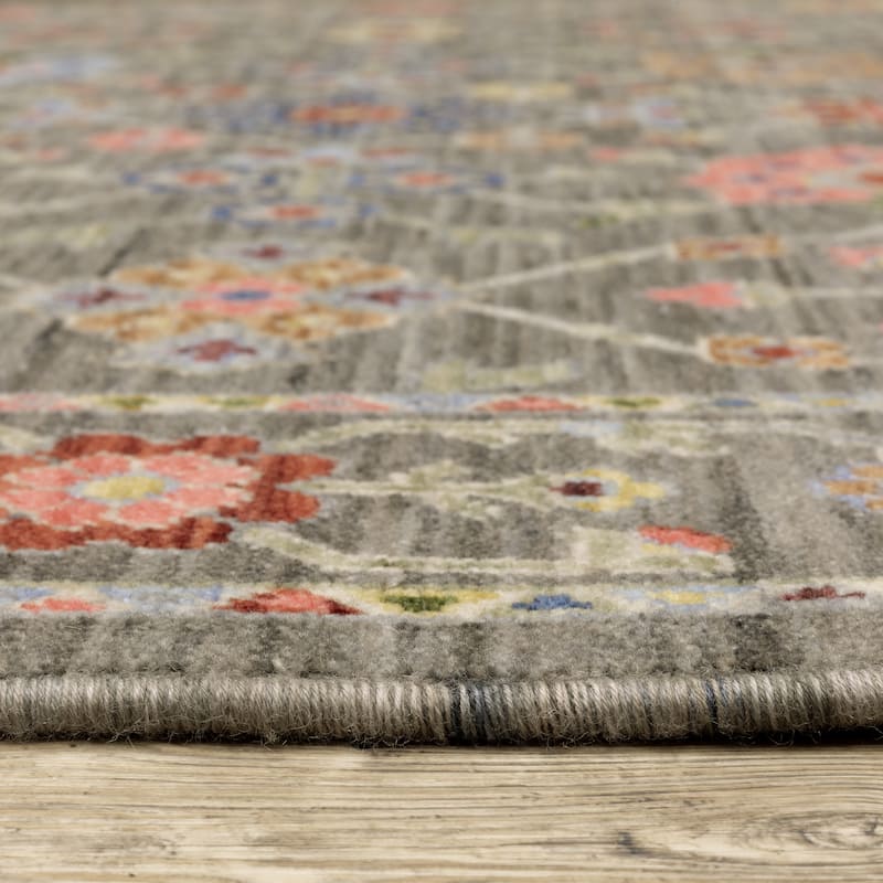 Style Haven Lawson Traditional Floral Wool Fringe Edge Area Rug