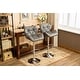 preview thumbnail 37 of 54, Roundhill Furniture Glasgow Height-adjustable Tufted Faux Leather Bar Stools (Set of 2)