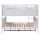 preview thumbnail 24 of 22, Full Over Full Bunk Bed with Twin Trundle and Bookshelf, Solid Pine Wood Frame, Separable Design, for Kids and Teens