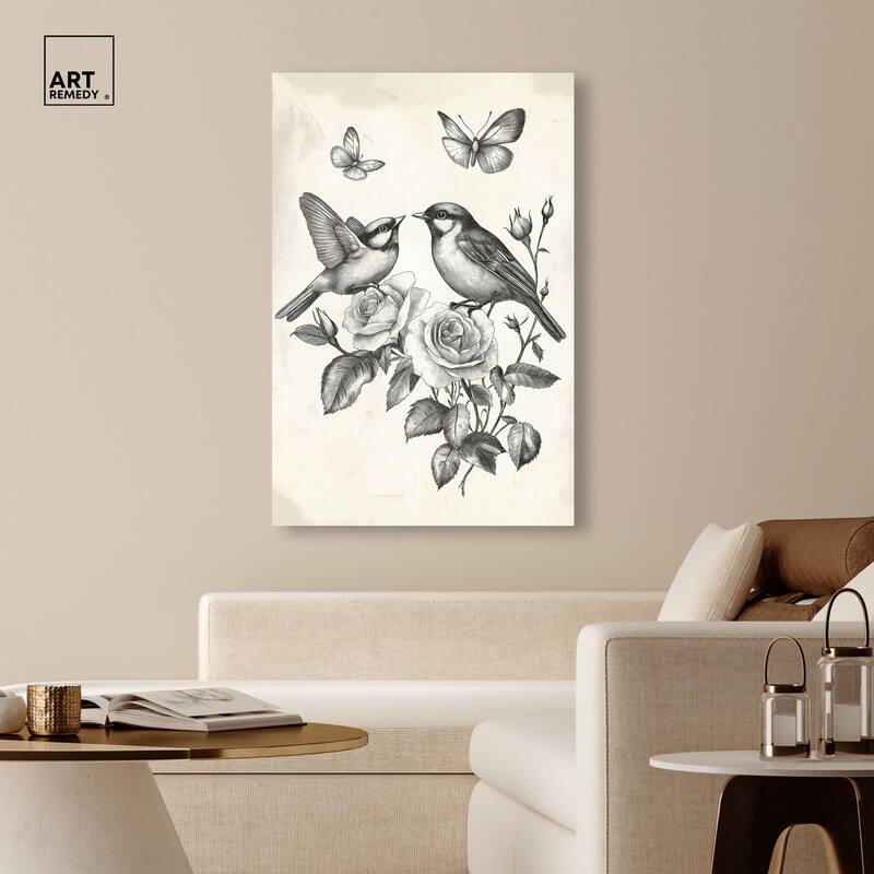 Perched Pair II Canvas by Art Remedy, Gallery Wrapped