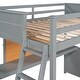preview thumbnail 7 of 23, Modern Versatility Full size Wooden Loft Bed with Desk and Writing Board, No Box Spring Required, Maximized space