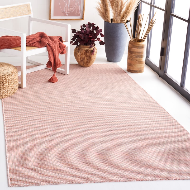 Martha Stewart by SAFAVIEH Silvestra Indoor/ Outdoor Rug - 5'1" x 7'6" - Beige/Terracotta