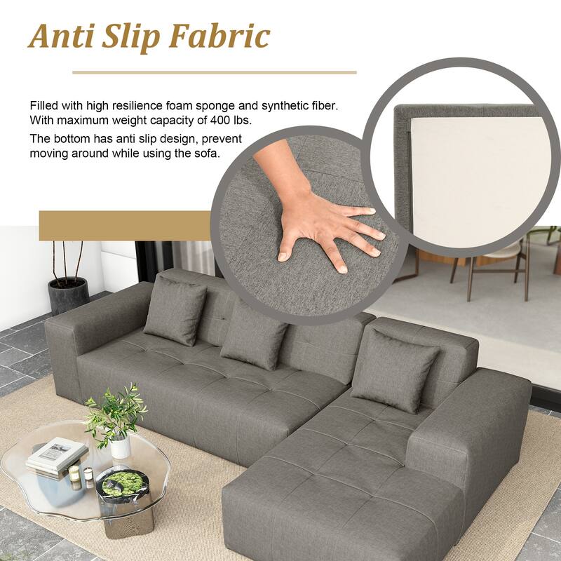 Casual Outdoor Oversized Sectional Sofa Loveseat Chaise Set