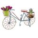 preview thumbnail 5 of 30, Colorful Metal Vintage Whimsical Eclectic Bicycle Plant Stand - 54 x 18 x 32