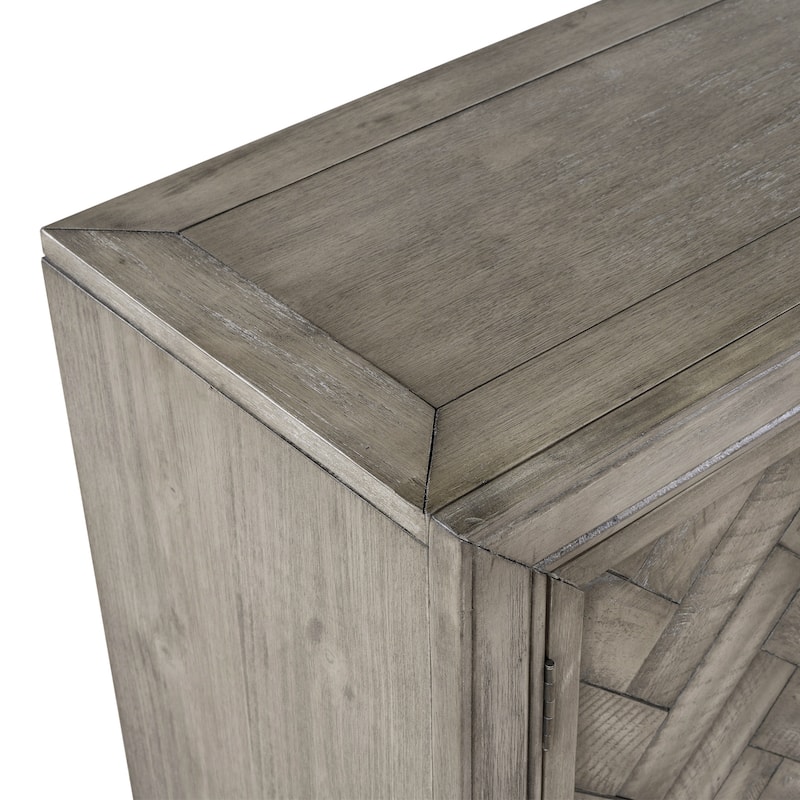 40'' Modern Cabinets with Unique Design Doors with 1 Adjustable Shelves