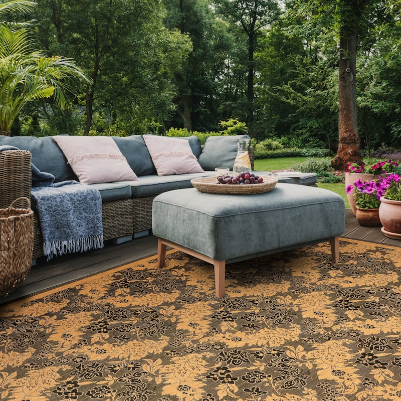 SAFAVIEH Courtyard Luule Indoor/ Outdoor Waterproof Patio Backyard Rug