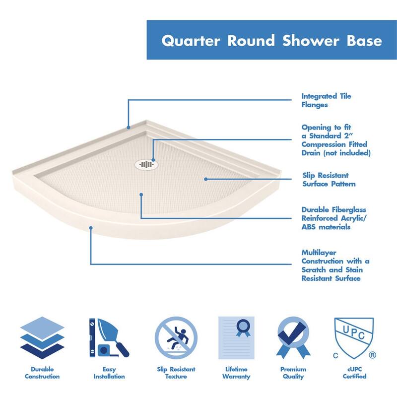 DreamLine Prime 38 in. x 38 in. x 74 3/4 in. Sliding Shower Enclosure and Shower Base Kit - 38" x 38"