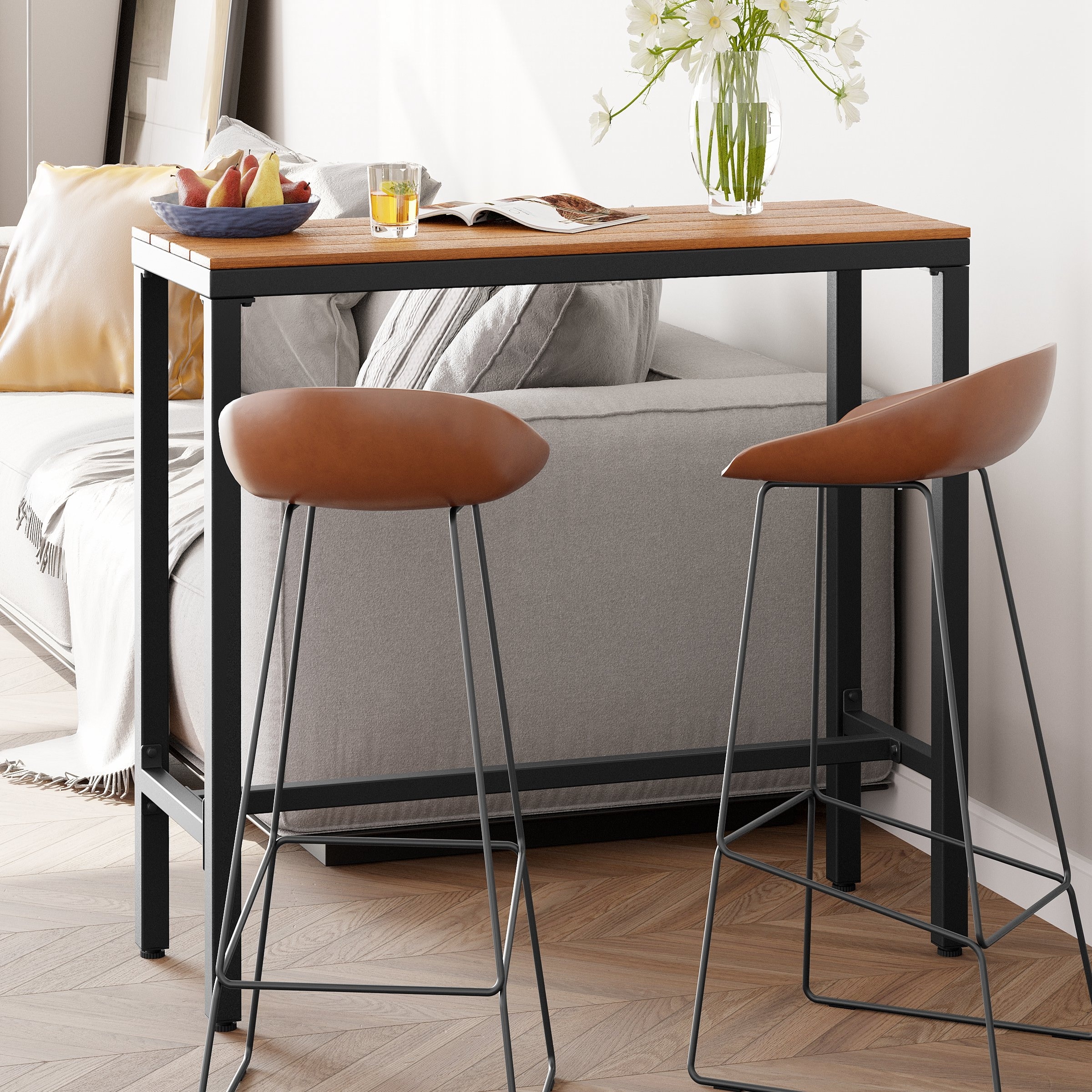 Rectangle patio table counter height top