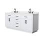 Option White / Giotto Quartz Top / Matte Black Hardware