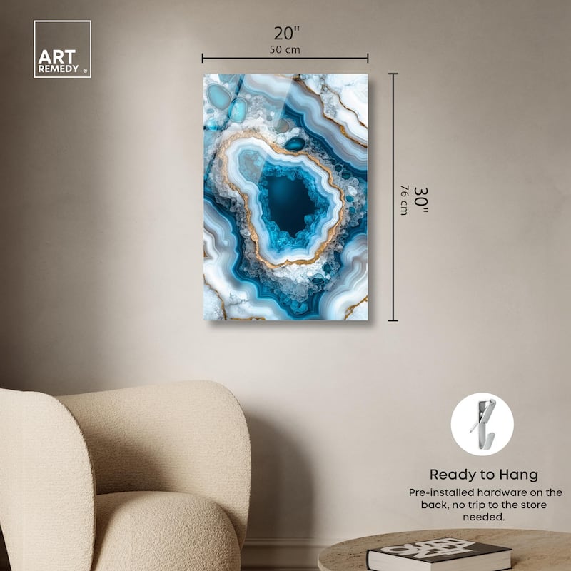 Gilded Geode Eye I Acrylic by Art Remedy, Ready to Hang