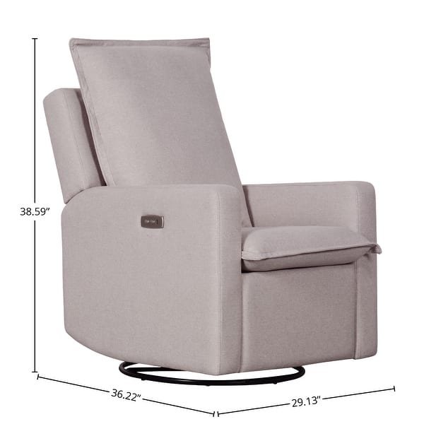 Luna 29" Wide Power Swivel Glider, Pearl River