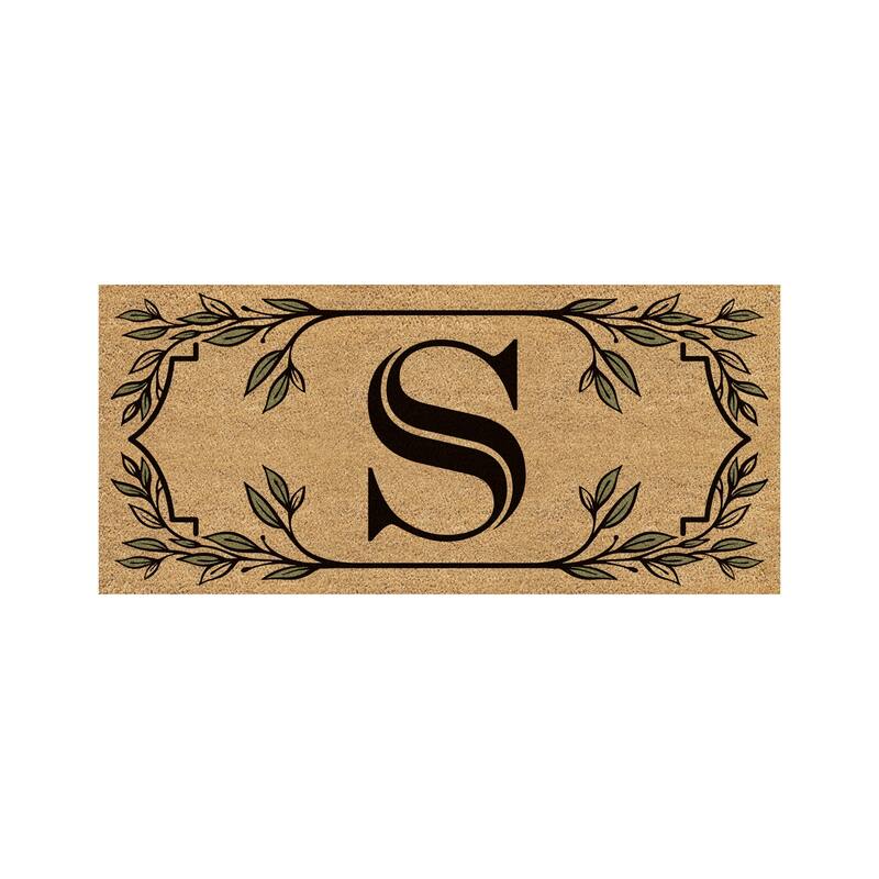 Monogram Flocked Sassafras Coir Switch Mat - S