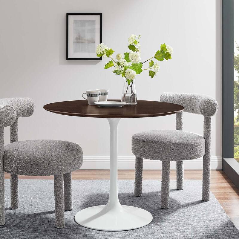 Lippa 36" Round Wood Grain Dining Table - Cherry - Cherry