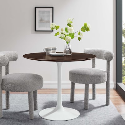 Lippa 36" Round Wood Grain Dining Table - Cherry