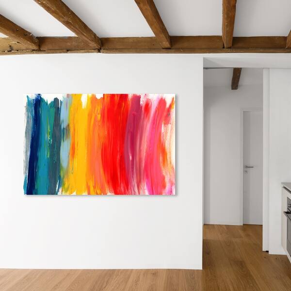 Shop Oliver Gal If Saturdays Were Colors Abstract Wall Art Canvas Print Paint Green Orange Overstock 31290898